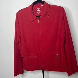 Zenergy by Chico’s Sz 1 = Women’s 10 Deep Red Jacket